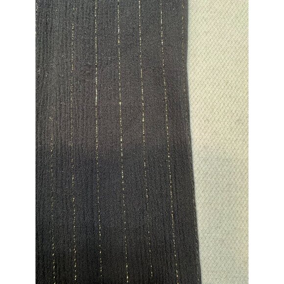 A New Day Womens Maxi Dress Size XS Black Gold  Metallic Stripes Sleeveless - Picture 11 of 16